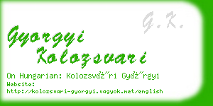 gyorgyi kolozsvari business card